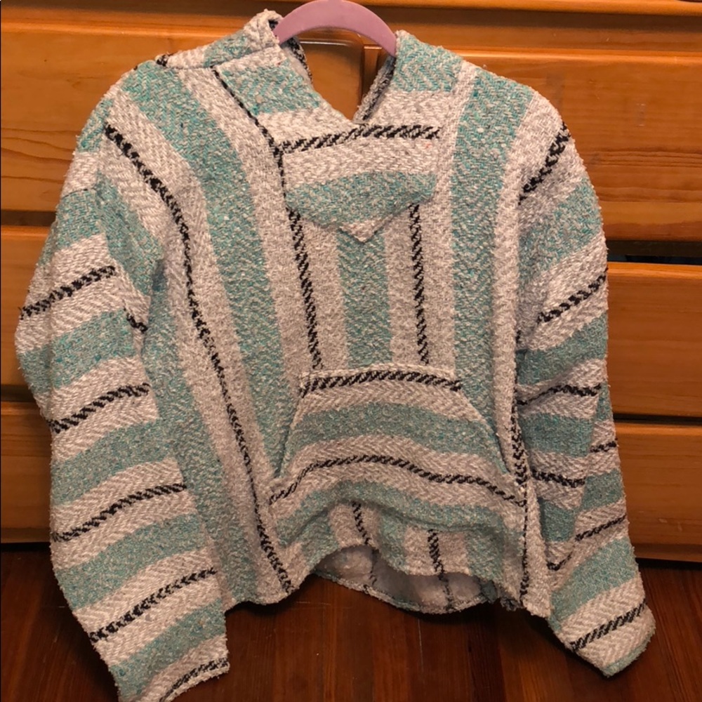 Teal “Drug Rug” / Baja hoodie!